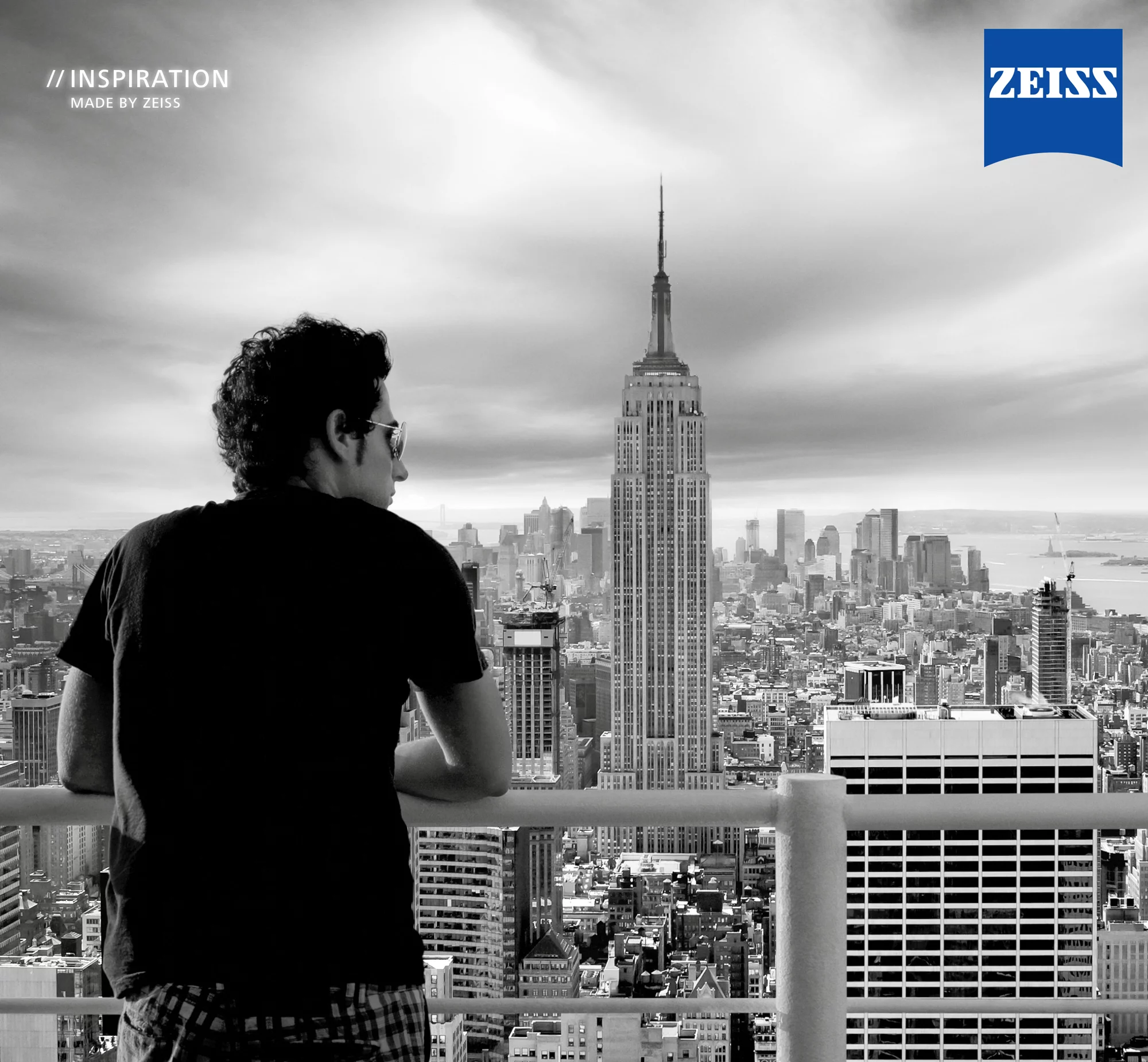 Man viewing the New York City landscape