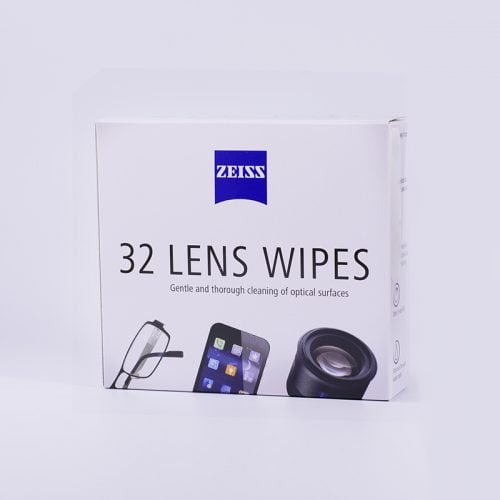 Package of lens wipes