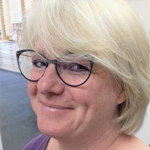 Image of woman wearing glasses