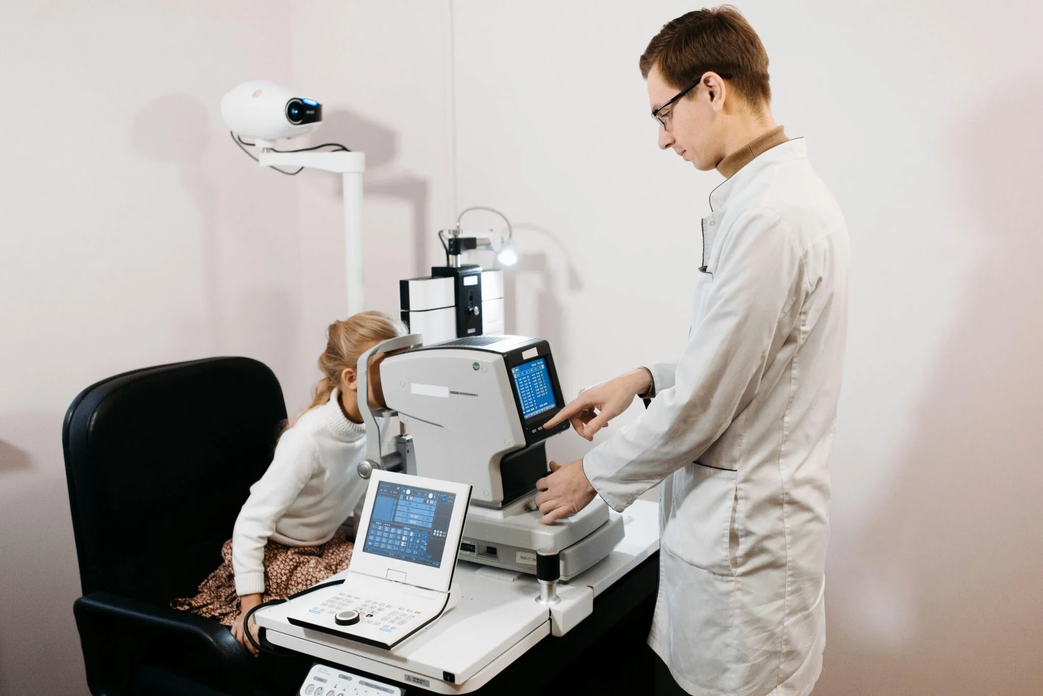 Image of a child having an eye test
